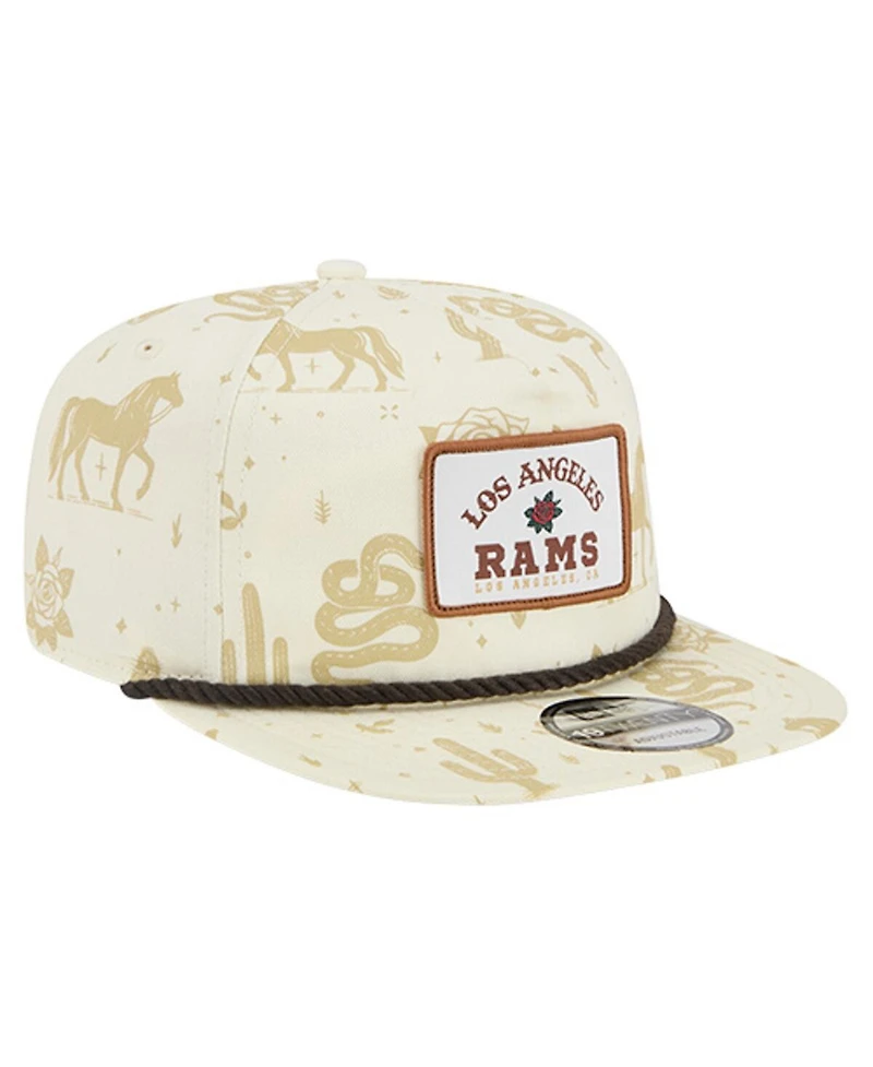 New Era Men's Cream Los Angeles Rams Desert Rose 19TWENTY Adjustable Hat