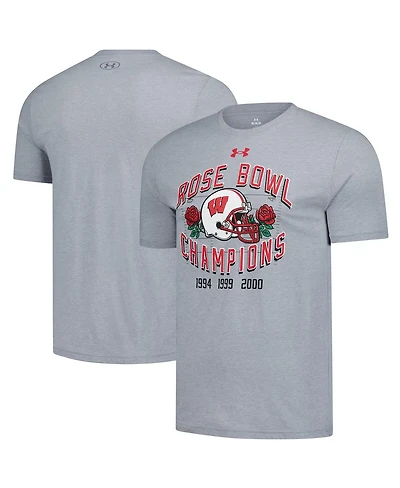Under Armour Men's Gray Wisconsin Badgers Rose Bowl Reunion T-Shirt