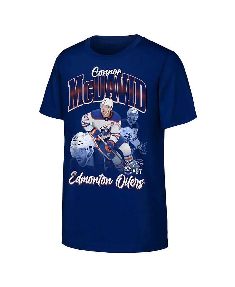 Outerstuff Big Boys and Girls Connor McDavid Royal Edmonton Oilers Graphic T-Shirt