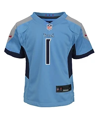 Nike Baby Boys and Girls Cameron Ward Light Blue Tennessee Titans Team Player Game Jersey