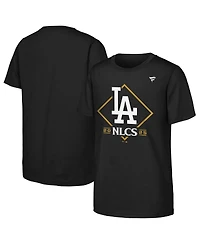 Fanatics Big Boys and Girls Black Los Angeles Dodgers 2025 National League Division Series Champions Locker Room T-Shirt