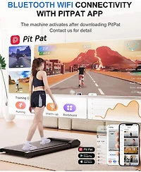 DeerRun Walking Pad Mini 80cm belt Under Desk Treadmill ,2 in 1 Portable Treadmill for Home/Office/Exercise