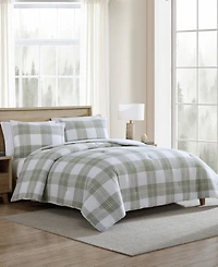 Eddie Bauer Mountain Embroidery Plaid Cotton -Pc. Comforter Set