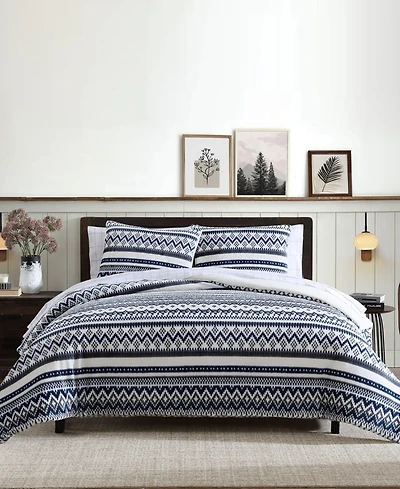 Eddie Bauer Shelton Fair Isle Plush 3-Pc. Comforter Set, Full/Queen
