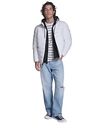 Converse Men's Lightweight Hooded Bib Puffer Jacket