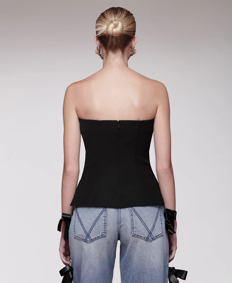Avec Les Filles Women's Bow Detail Tube Top