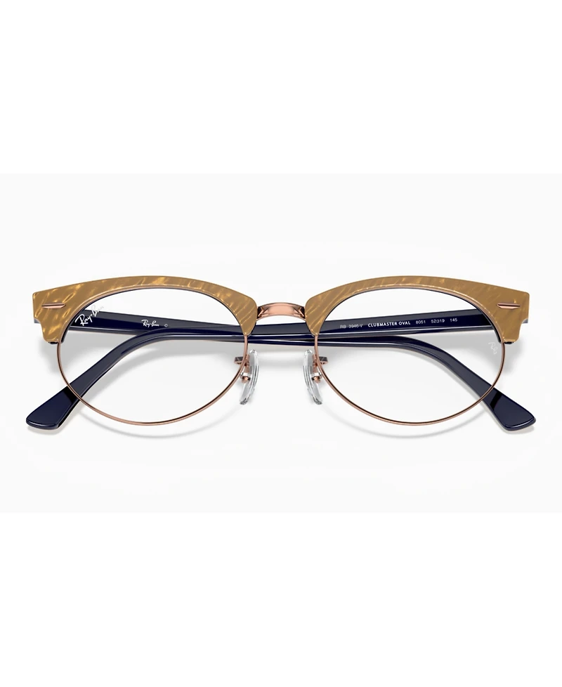 Ray-Ban Unisex Round Clubmaster Oval Optics Eyeglasses, RB3946V
