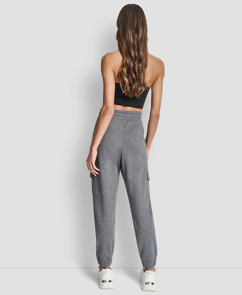 Dkny Sport Women's Studded-Logo Cargo Joggers