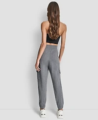 Dkny Sport Women's Studded-Logo Cargo Joggers