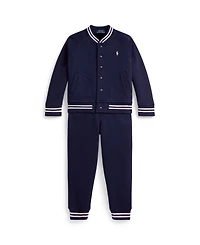 Polo Ralph Lauren Boys 2-7 Fleece Baseball Jacket & Jogger Pant Set
