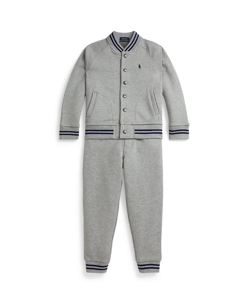 Polo Ralph Lauren Boys 2-7 Fleece Baseball Jacket & Jogger Pant Set