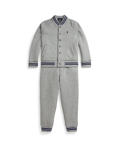 Polo Ralph Lauren Boys 2-7 Fleece Baseball Jacket & Jogger Pant Set
