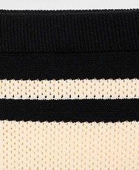 Mango Women's Stripes Knitted Midi Skirt