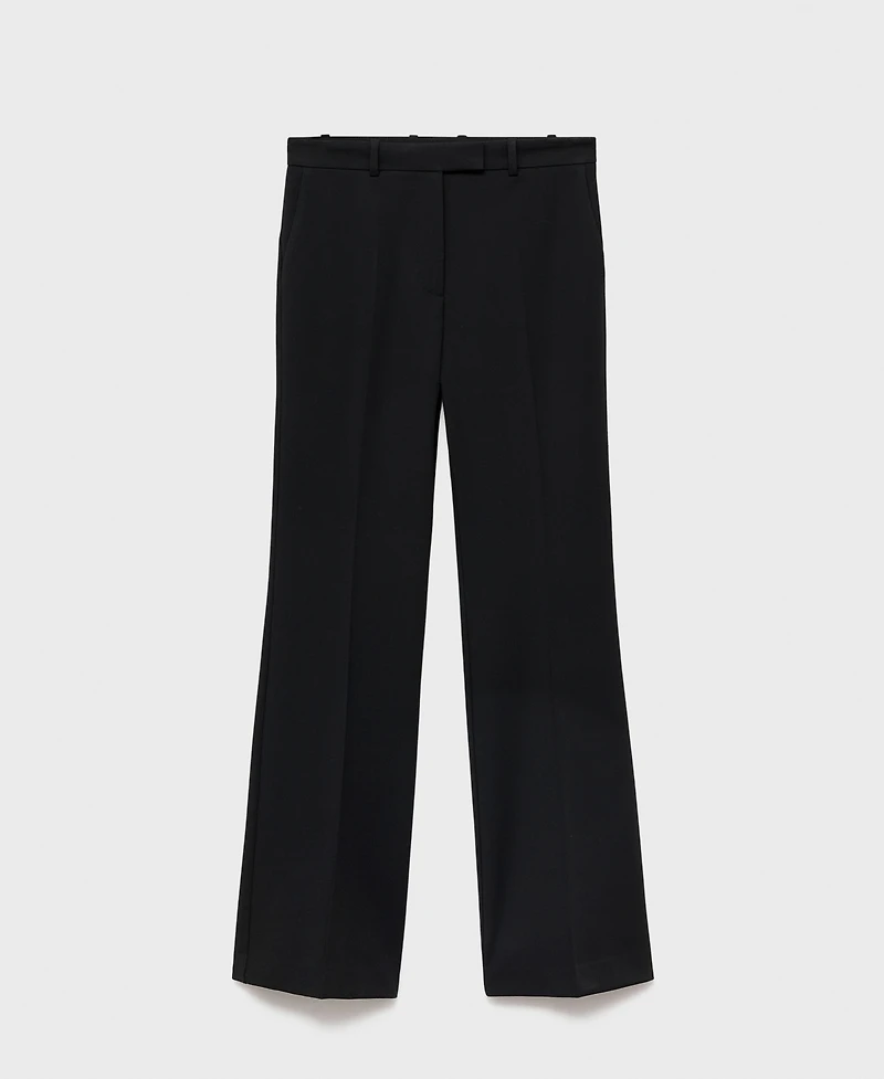 Mango Women's Mid-Rise Flare Pants