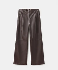 Mango Women's Leather Straight-Leg Pants