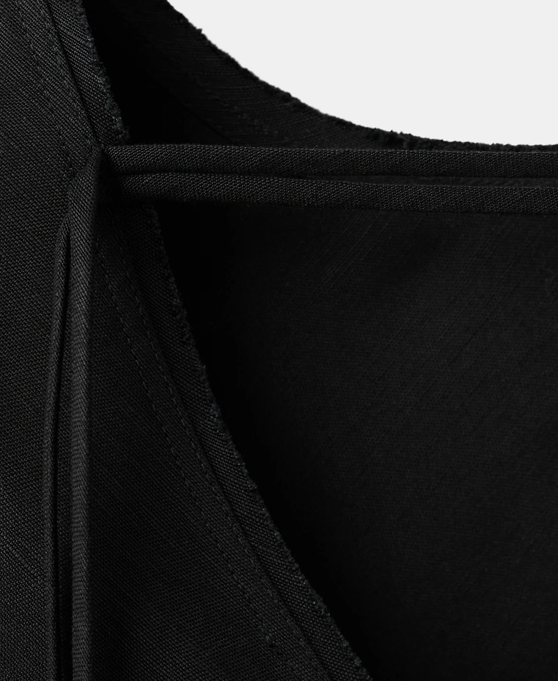 Mango Women's Back Opening Linen Dress