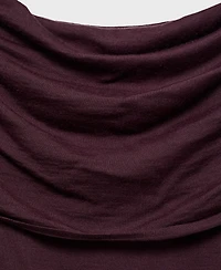 Mango Women's Draped Neckline Fitted Sweater