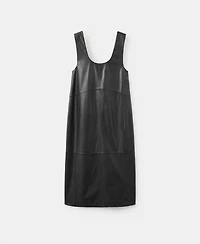 Mango Women's Leather Midi-Dress