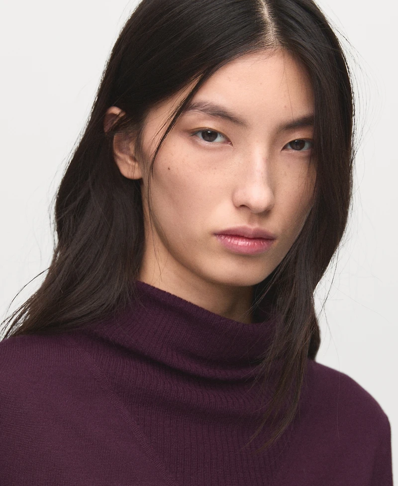 Mango Women's Draped Neck Knitted Sweater