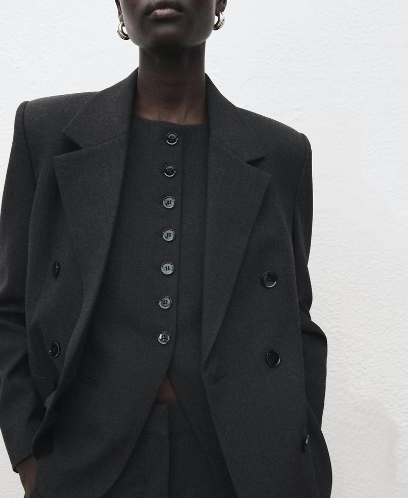 Mango Women's Round-Neck Suit Vest