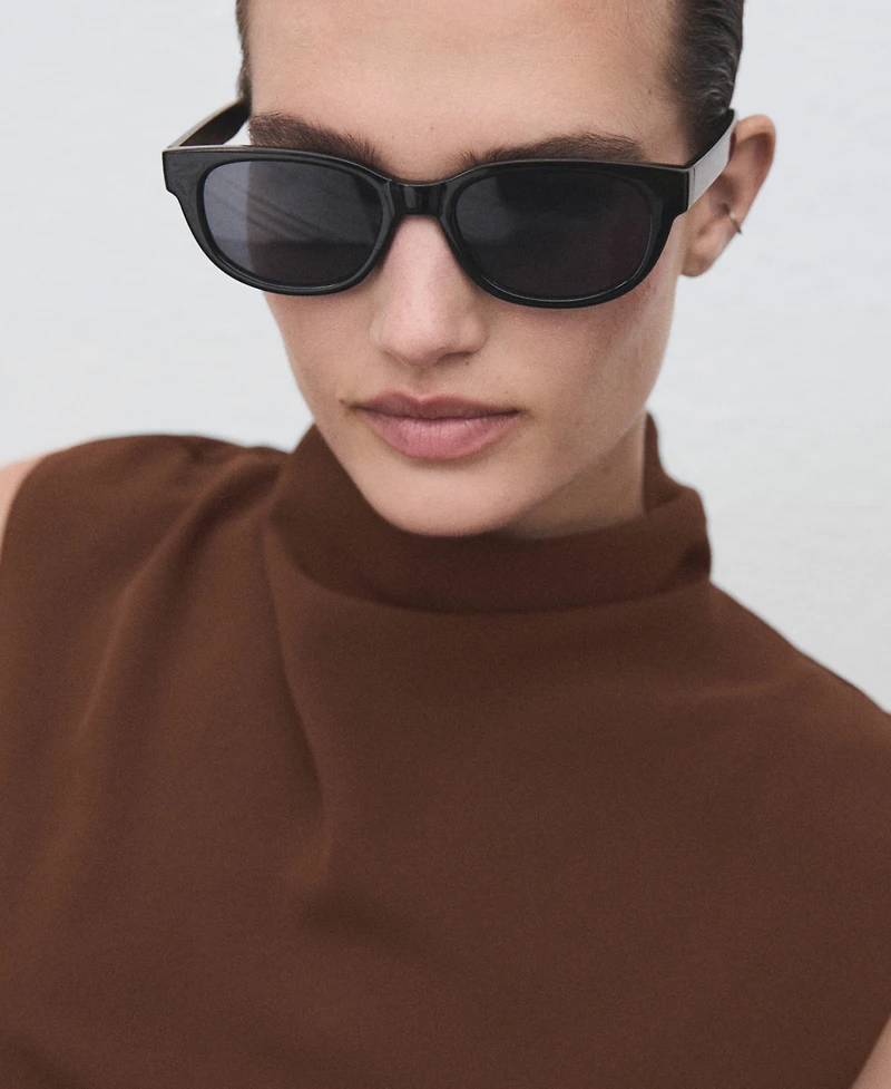 Mango Women's Draped Neck Belt Jumpsuit