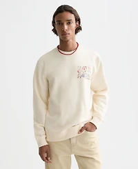 Scotch & Soda Men's Front and Back Artwork Pull-Over Sweatshirt