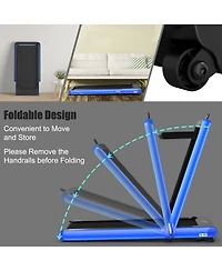 Skonyon 4.75HP 2 1 Folding Treadmill with Remote App Control