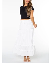 Celebrity Pink Juniors' Ruffle-Tier Maxi Skirt