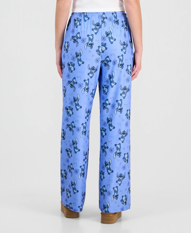 Disney Juniors' Stitch Valentine's Day Brushed Jersey Lounge Pants