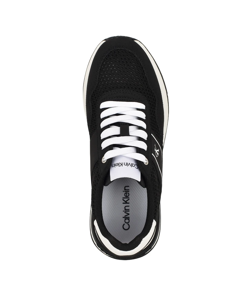 Calvin Klein Women's Palimer Round Toe Lace-Up Sneakers