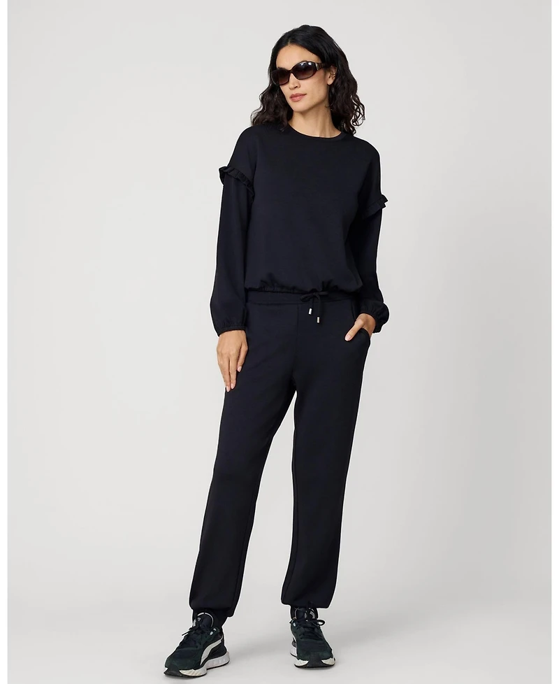 Cable & Gauge Women's Bubble Hem Jogger Set