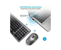risokeys Wireless Keyboard And Mouse Combo - Wireless Usb Mouse And Computer Keyboard Set, Compact And Silent For Windows Laptop, Desktop, Pc