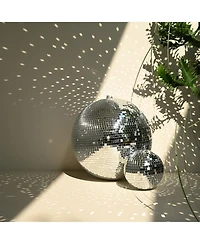 Yescom 4PCS 7" Small Disco Ball Mirror Mini Hanging Decor for 70s 80s Party Events Wedding Dj Dance Club Stage Lighting Silver