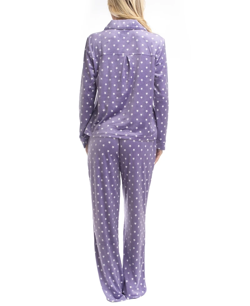 Muk Luks Women's 2-Pc. Lounge Loyalist Sweatshirt & Jogger Pants Pajamas Set