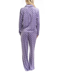 Muk Luks Women's 2-Pc. Lounge Loyalist Sweatshirt & Jogger Pants Pajamas Set