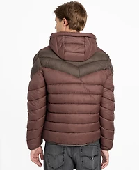 Guess Men's Color-Block Puffer Jacket