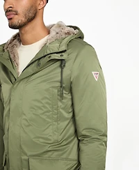 Guess Men's Hooded Parka Long-Sleeve Jacket