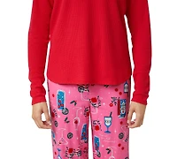 Hue Women's Solid Long-Sleeve Crewneck Pajama T-Shirt