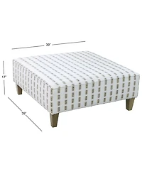 Stacia 38" Fabric Cocktail Ottoman Bench