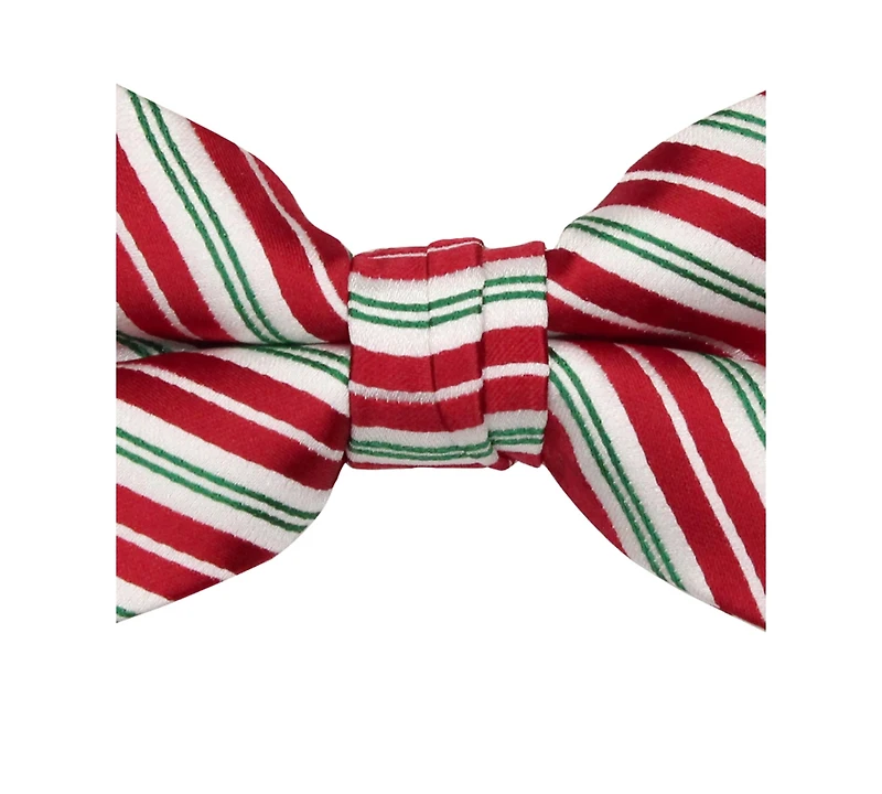 Hallmark Holiday Traditions Men's Candy Cane Slim Bow Tie