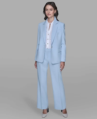 Karl Lagerfeld Paris Women's Single Breasted Three Pocket Blazer Jacket