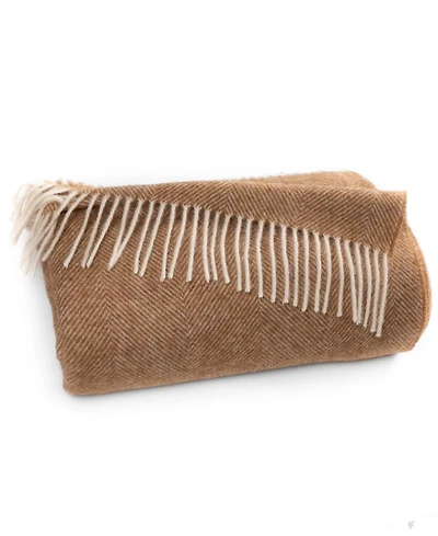 Southampton Home Shetland Lambswool Herringbone Throw, 55" x 72"