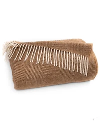Southampton Home Shetland Lambswool Herringbone Throw, 55" x 72"