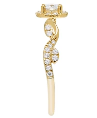 Macy's Diamond Halo Ring (1/2 ct. t.w.) in 14k Yellow Gold