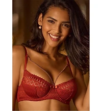 Lascana Women's Chain Detail Lace Bra