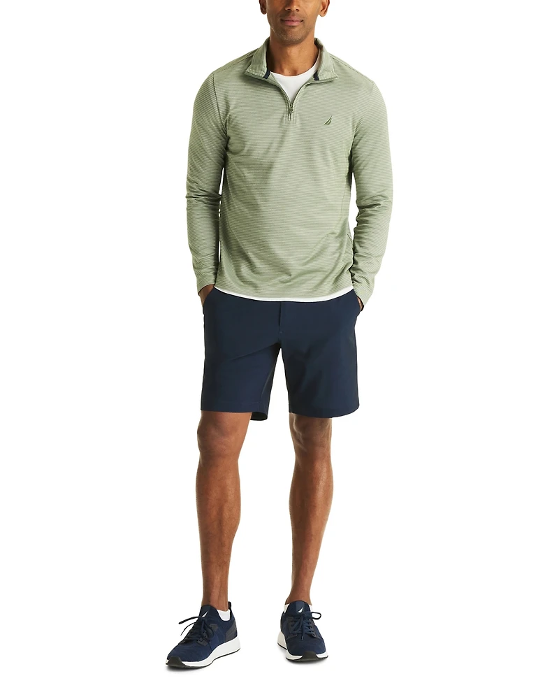 Nautica Men's Striped Quarter-Zip Sweatshirt