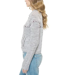 Central Park West Women's Parker Marled Collared Cardigan