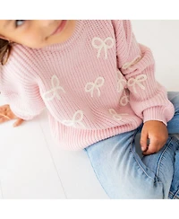 Sweet Wink Toddler Girls All Over Bows Knit Sweater