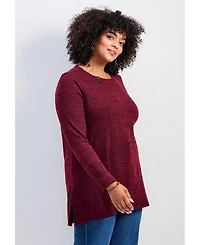 Avenue Women's Ruby Button Detail Hacci Top