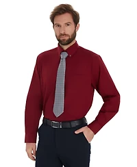 Club Room Men's Pinpoint Button Front Solid Dress Shirt, Macy's Exclusive